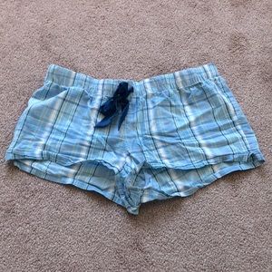 Blue sleep shorts, size M